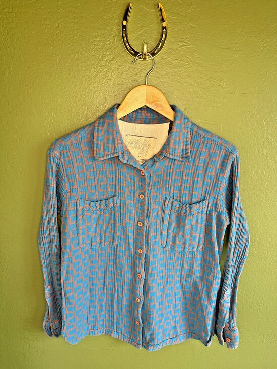 ace&jig Tops - RARE Ace & Jig 100% cotton women's button up flannel xxs grunge made in India